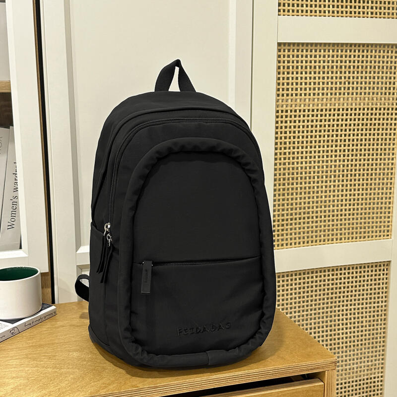 Solid Color Small Backpack Retro Student Schoolbag