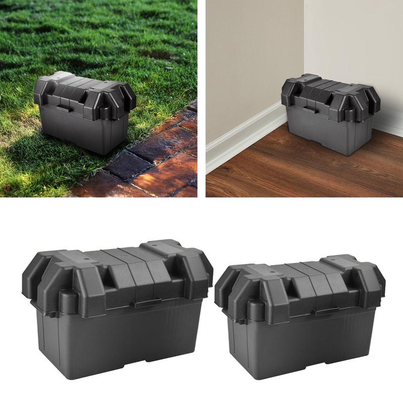 Battery Box Holder, Battery Holder with Strap, Lightweight And Anti-erosion Organizer, Battery Tray Cases for Boat, A