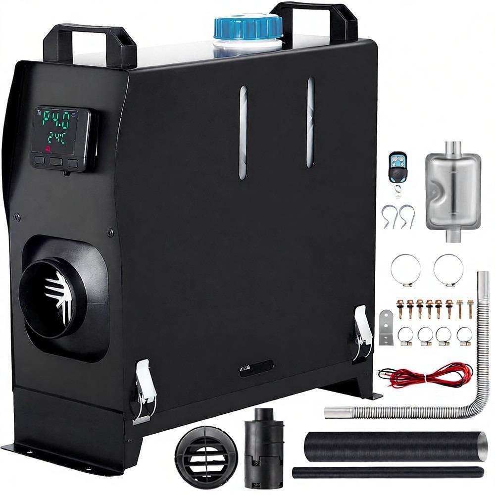 8 кВт 12 В Автомобильный Отопитель Стоянки Воздушный Отопитель Дизельный Отопитель ЖК Отопитель Воздуха Воздушный Отопитель чёрный