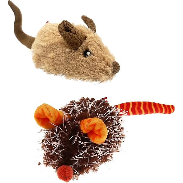 Gigwi Interactive Moving Mouse Cat Toy with Realistic Squeaky Sound, Automatic Mouse Toys for Indoor Cats, Electronic Mouse Toy for Self Play & Battery