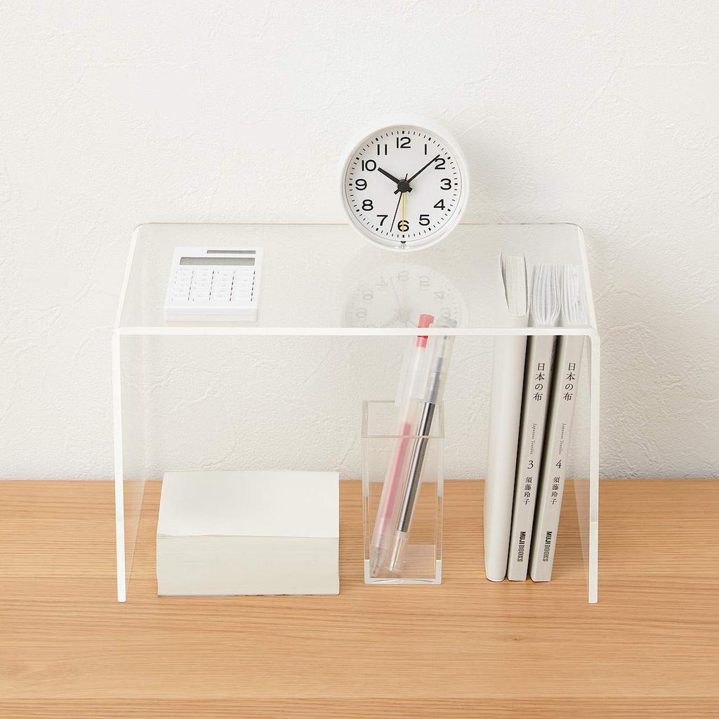 MUJI Acrylic Partition Width 26 X Depth X Height 16 Cm 15919840 Shelf, Large, Approx. 17.5