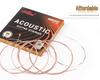 Alice AME422 Phosphor Bronze Folk Guitar Strings, Full Set of 6 Strings, 1st String Included