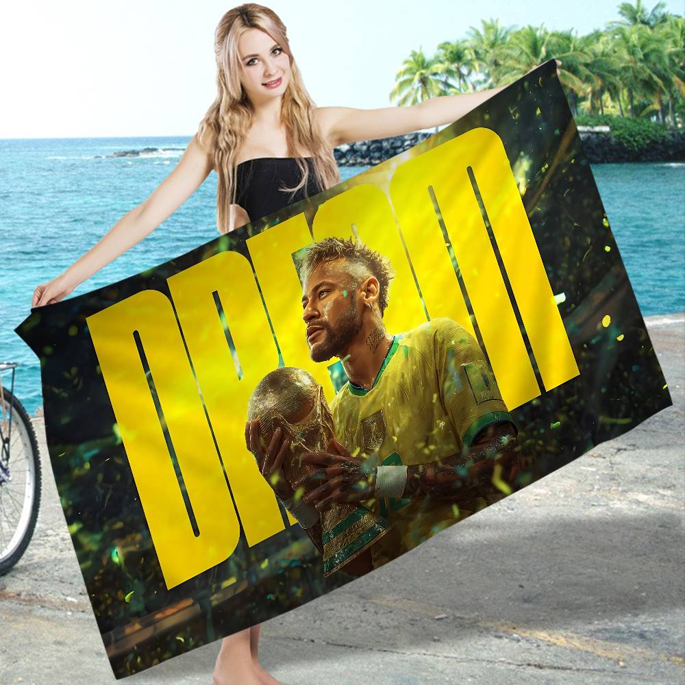 N-Neymar Jr Stella del Calcio Microfibra Telo da Spiaggia Assorbente Asciugatura Rapida Morbido Yoga Nuoto Resort Escursionismo in Montagna Asciugamano