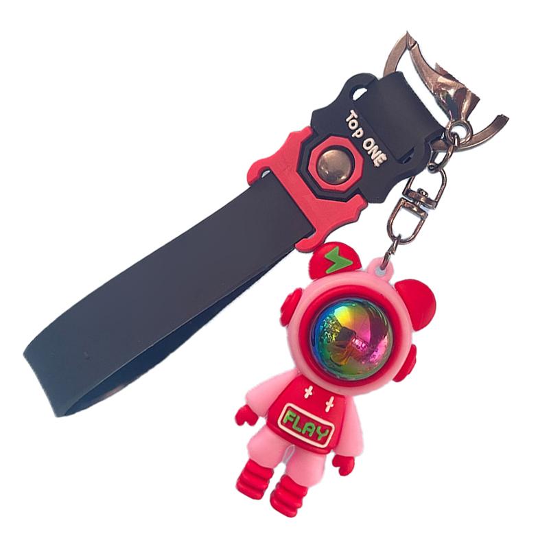 Keychain Compact Cute Cartoon Bear Keychain Keyring Pendant Decoration Car Schoolbag Charm