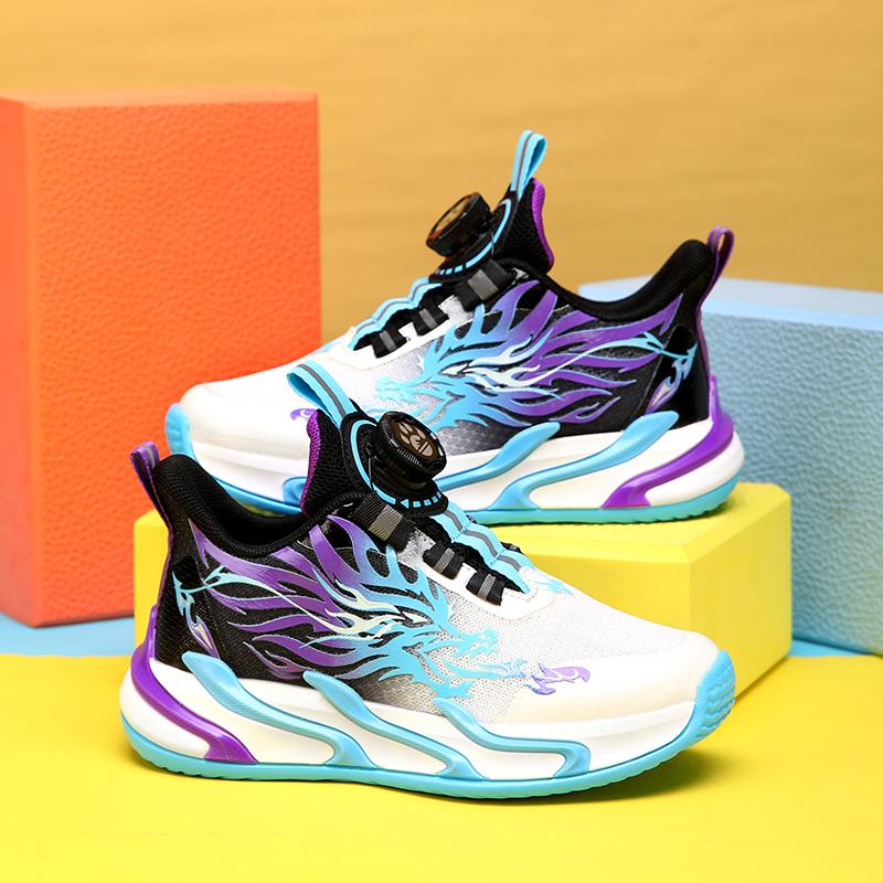 2026 Nuove Scarpe da Basket per Bambini Traspiranti Scarpe da Ginnastica da Basket per Ragazzi Allacciatura Rapida Scarpe da Ginnastica da Esterno Antiscivolo Scarpe Sportive per Ragazze