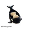 Cute Resin Whale Soap Dish Waterproof Non-slip Soap Tray Moisture-Proof Decorative Soap Storage Rack Vanity