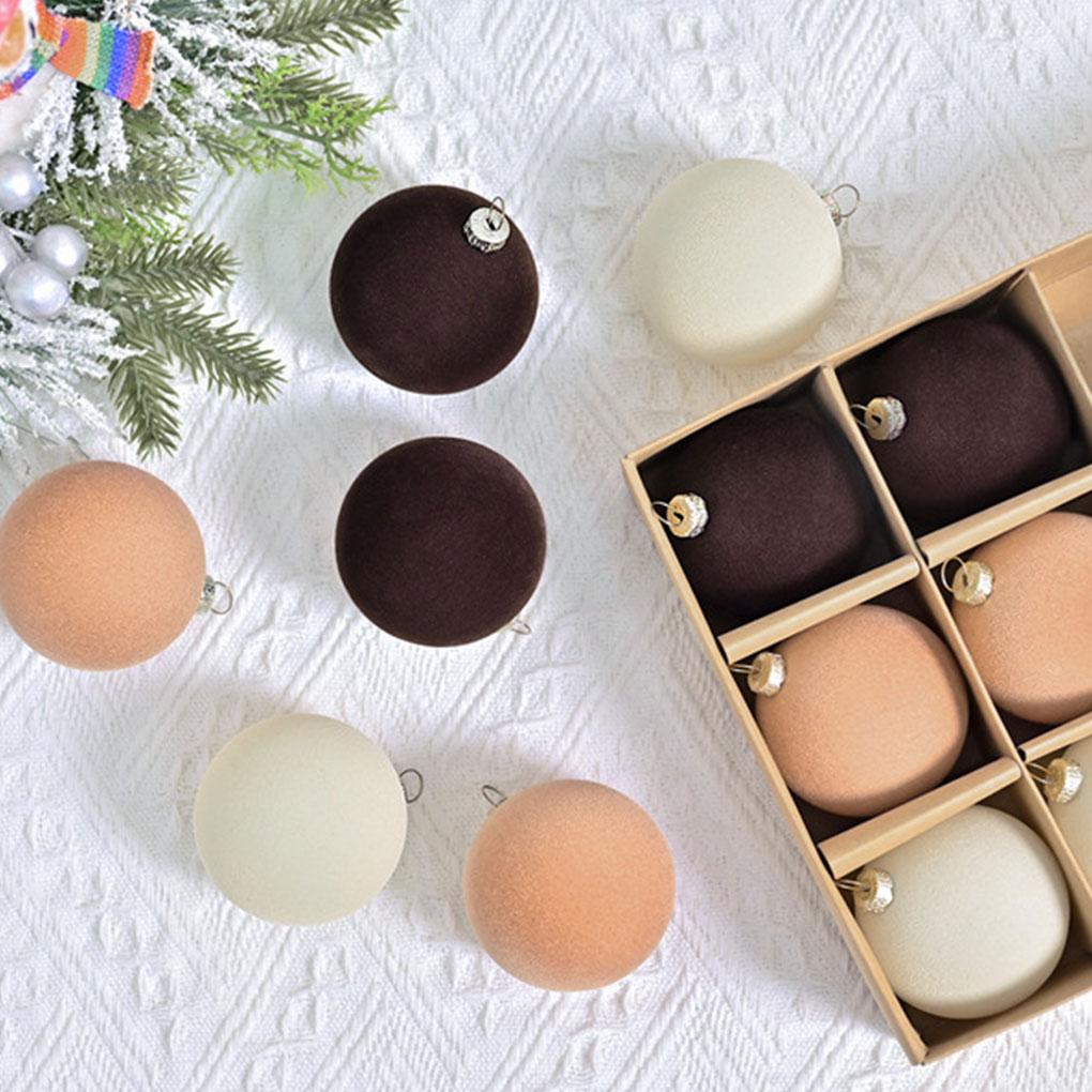 ABS Colorful Plastic Christmas Decoration Balls Set Of 12 Adopting Classic Minimalist Christmas Tree Coffee Series