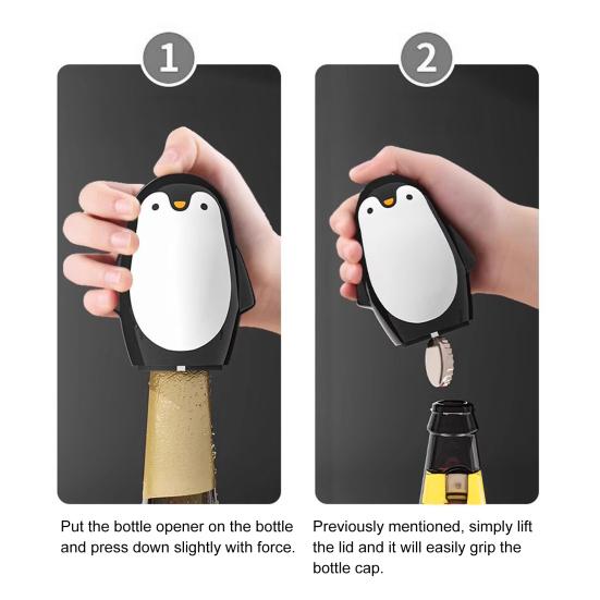 Apribottiglie Magnetico a Forma di Pinguino, Divertente Togli Tappi con Design da Parete, Apribottiglie Portatile per Feste Campeggio