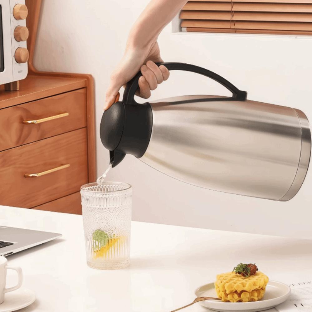 Stainless Steel Thermal Coffee Jug 2L Insulated Kettle Pitcher Thermos Flask  Restaurant