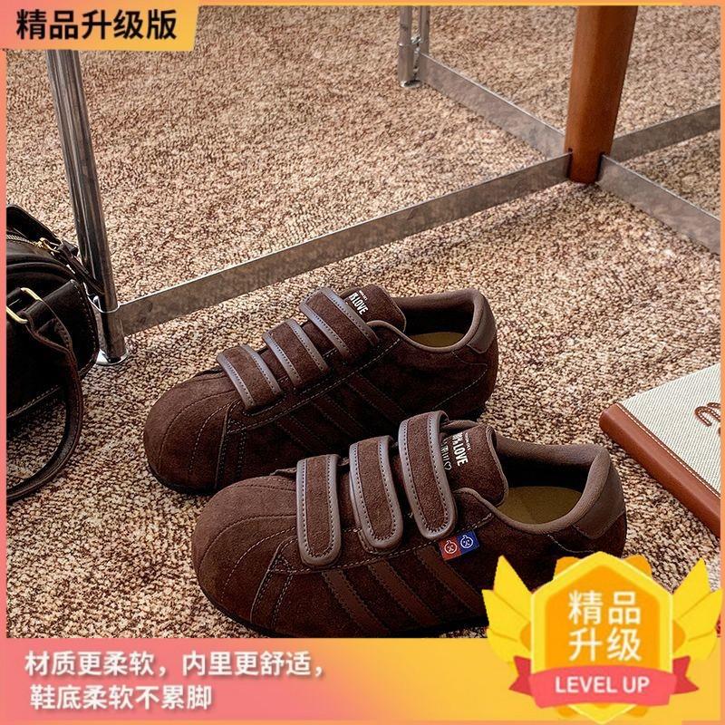 Autumn Velcro retro German training shoes women's height increase breathable non-slip wear-resistant casual versatile sports shoes