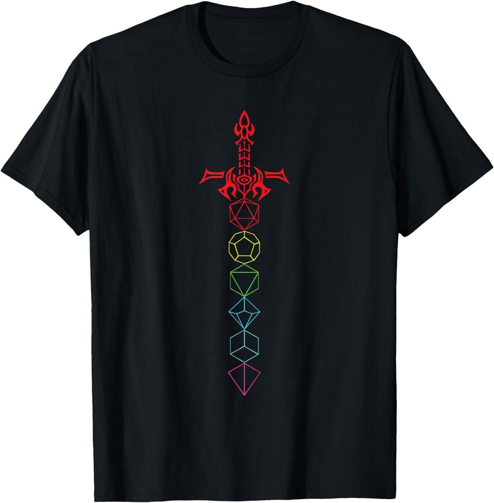 Dice Set Sword - RPG Tabletop Games D20 Tabletop T-Shirt