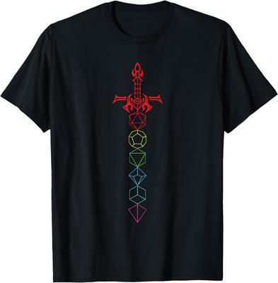 Dice Set Sword - RPG Tabletop Games D20 Tabletop T-Shirt