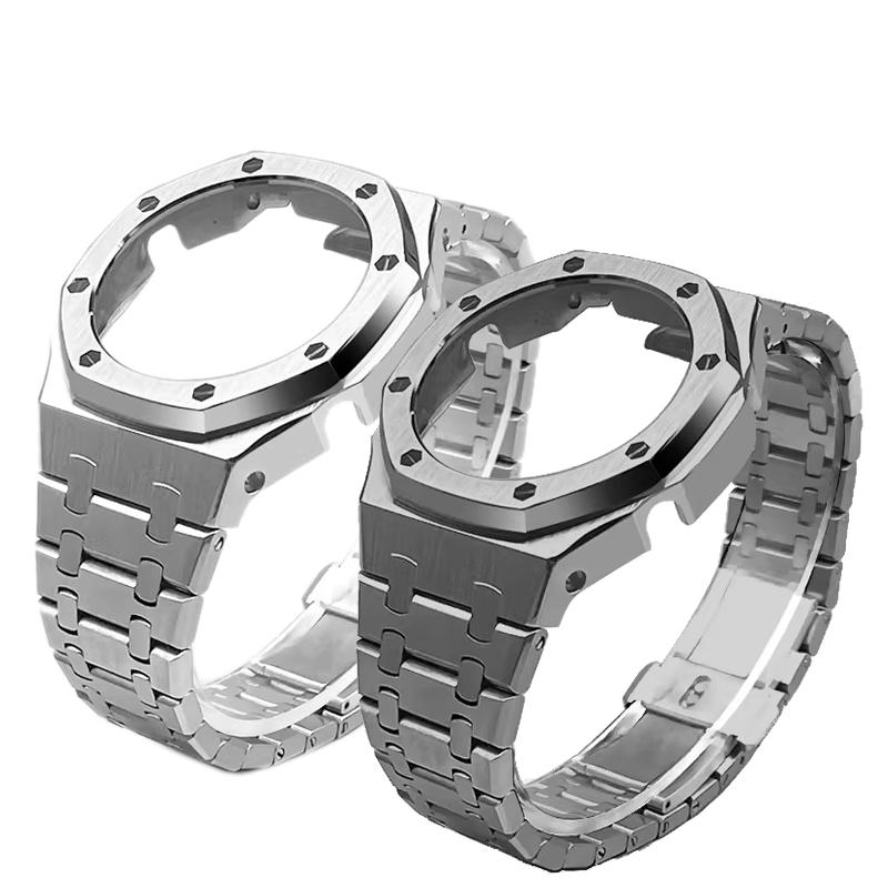 Kovová sada na úpravu GA2100 Pro Casio GA2100 2110 GA-B2100 Pouzdro a řemínek z nerezové oceli Náhradní modifikační příslušenství