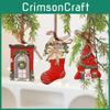 Christmas Vintage Resin Tree Ornaments With Bell Decorations For Holiday Decor