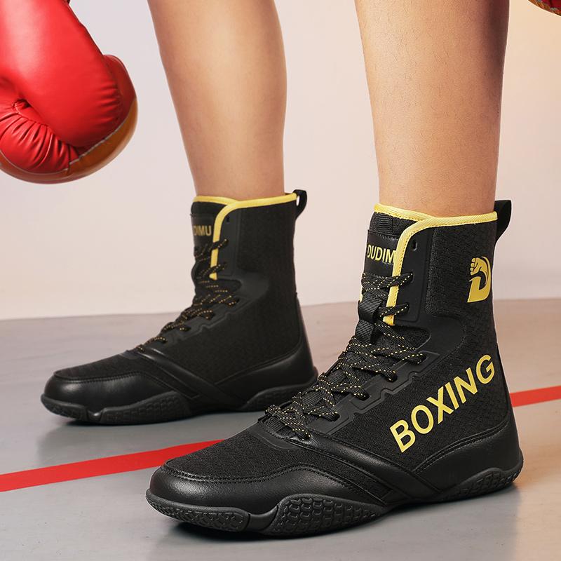 Professional Boxing Sneakers for Men New Style High Top Wrestling Shoes Non Slip Combat Sneakers Breathable Boxing Training Boot