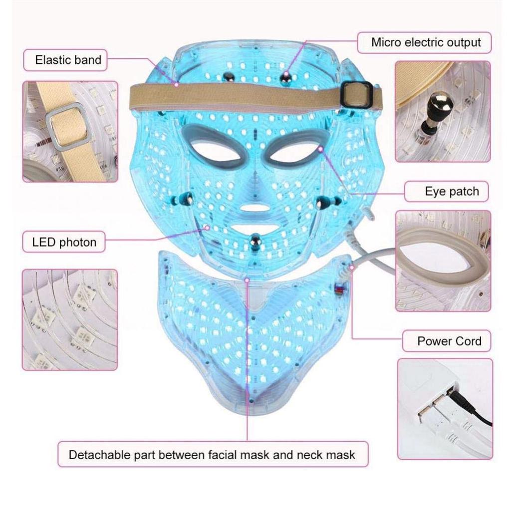 Seven-Color LED Neck Mask: Acne Removal & Skin Rejuvenation Therapy Device