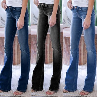 Europäische und amerikanische zerrissene Jeans Damenjeans Slim Fit zerrissene Jeans Damenhose
