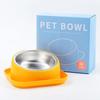 Stable Stainless Steel Cat Bowl Elevated Anti-toppling Dog Water Bowl 15 ° Tilt Large Capacity Cat Food Bowl Pet Supplies