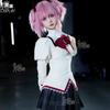 Puella Magi Madoka Magica School Uniform Cosplay Costume Full Set with Wig for Halloween Party