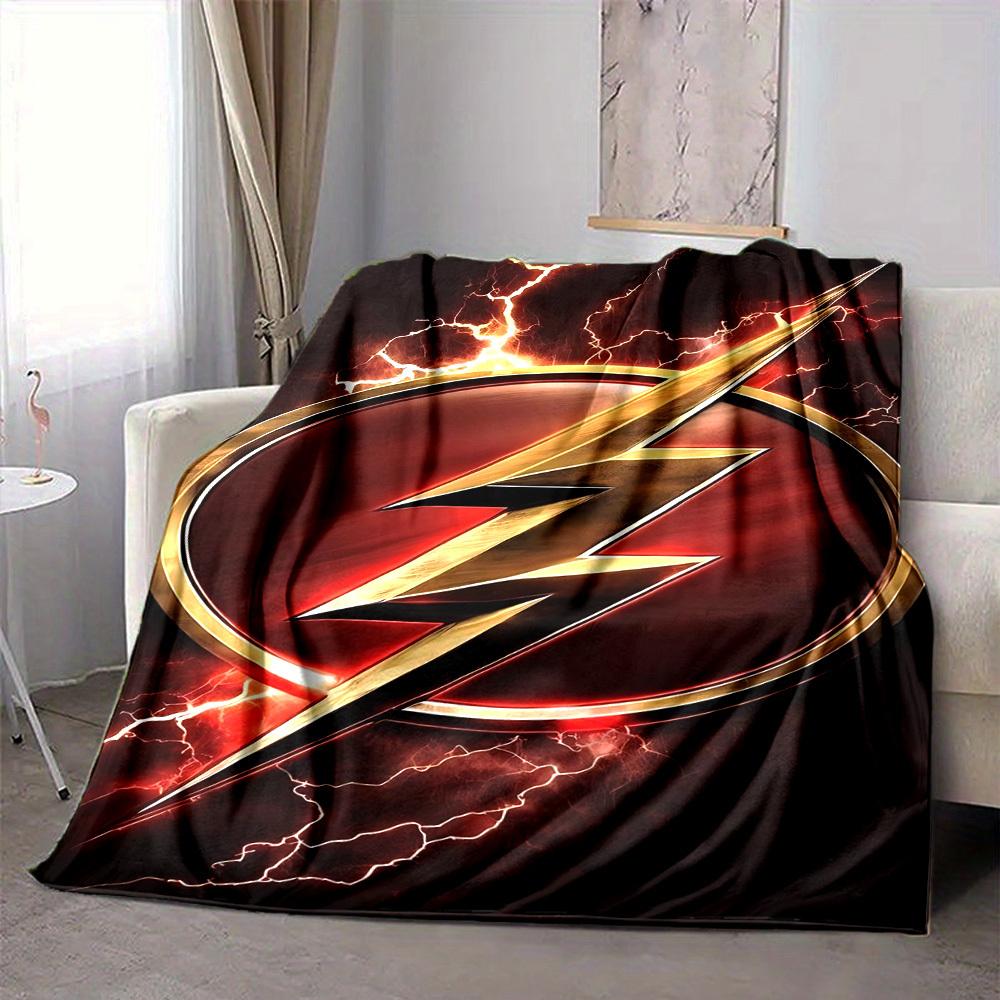 

1pc Flash Lightning Flannel Throw Blanket Lightweight Soft Warm All Season Blanket for Sofa, Bed, Travel, Camping L1024194 80x120cm