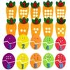 10pcs 1-10 Digital Carrot Color Egg L Felt School Mathematics Teaching Aids Color Number Cognitive Felt Free Assemble ZSY