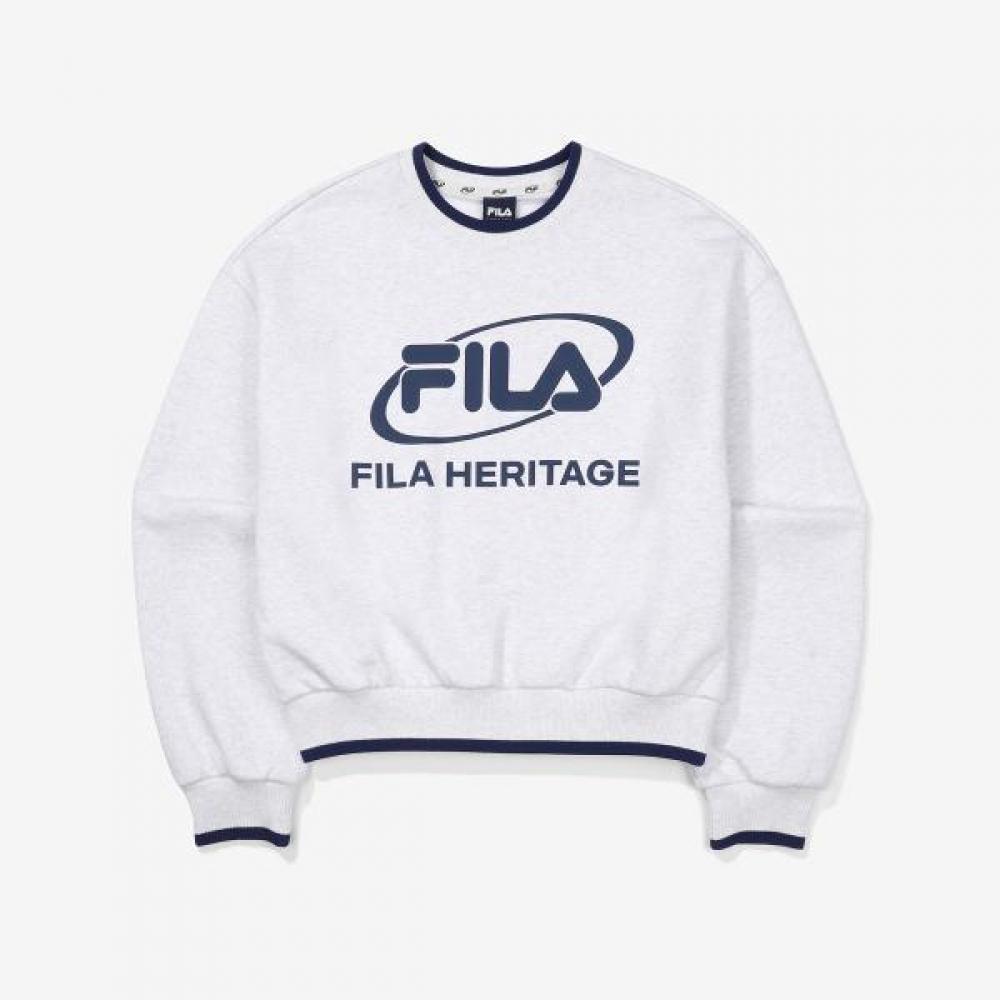 Fila Big Logo Cotton Blend Sweatshirt white/95