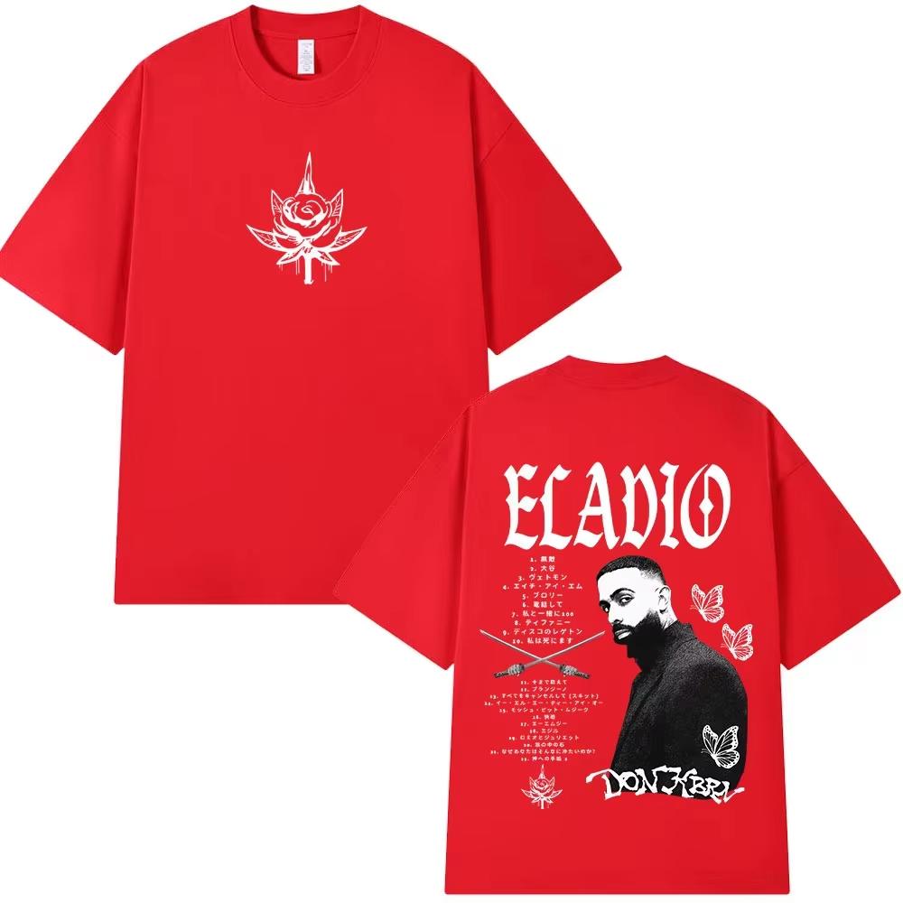 Eladio Carrion DON KBRN 2026 Album Merch Tshirts Unisex Women Clothing Fashion Hip Hop T Shirts Casual Cotton Short Sleeve Tees