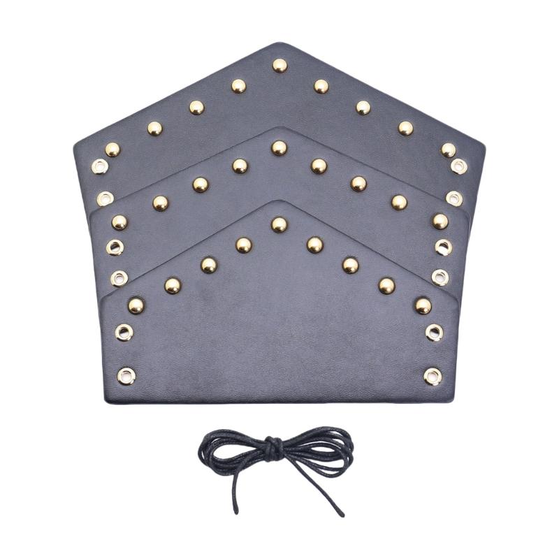 Historical Arm Guard Cosplay Arm Gauntlets Vintage Armband Knight Arm Guard Festival Costume PU Leather Arm Bracers