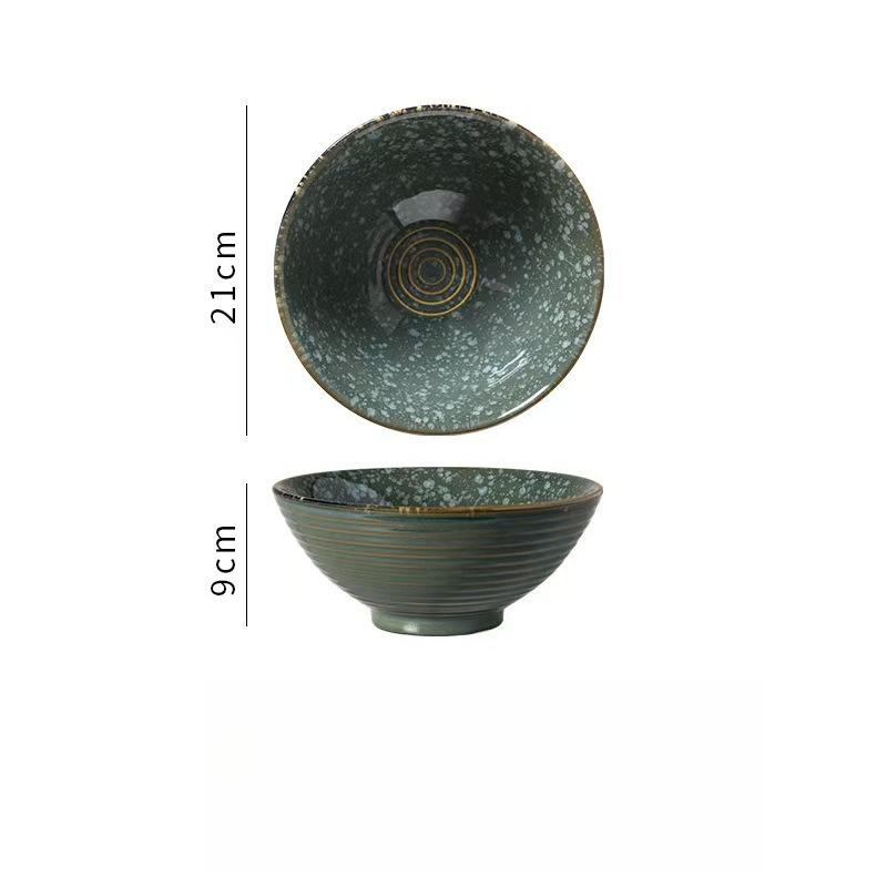 Japanese Vintage Porcelain Bowl Creative Homehold Lamian Noodles Instant Noodle Bowl Vegetable Salad Rice Soup Bowls Kitchenware
