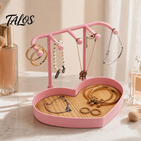 Talos Jewelry Organizer Stand, Love Partition Tray Design, Non-Slip Wear-Resistant Multi-Hanging Hanger, for Necklace Earring Bracelet
