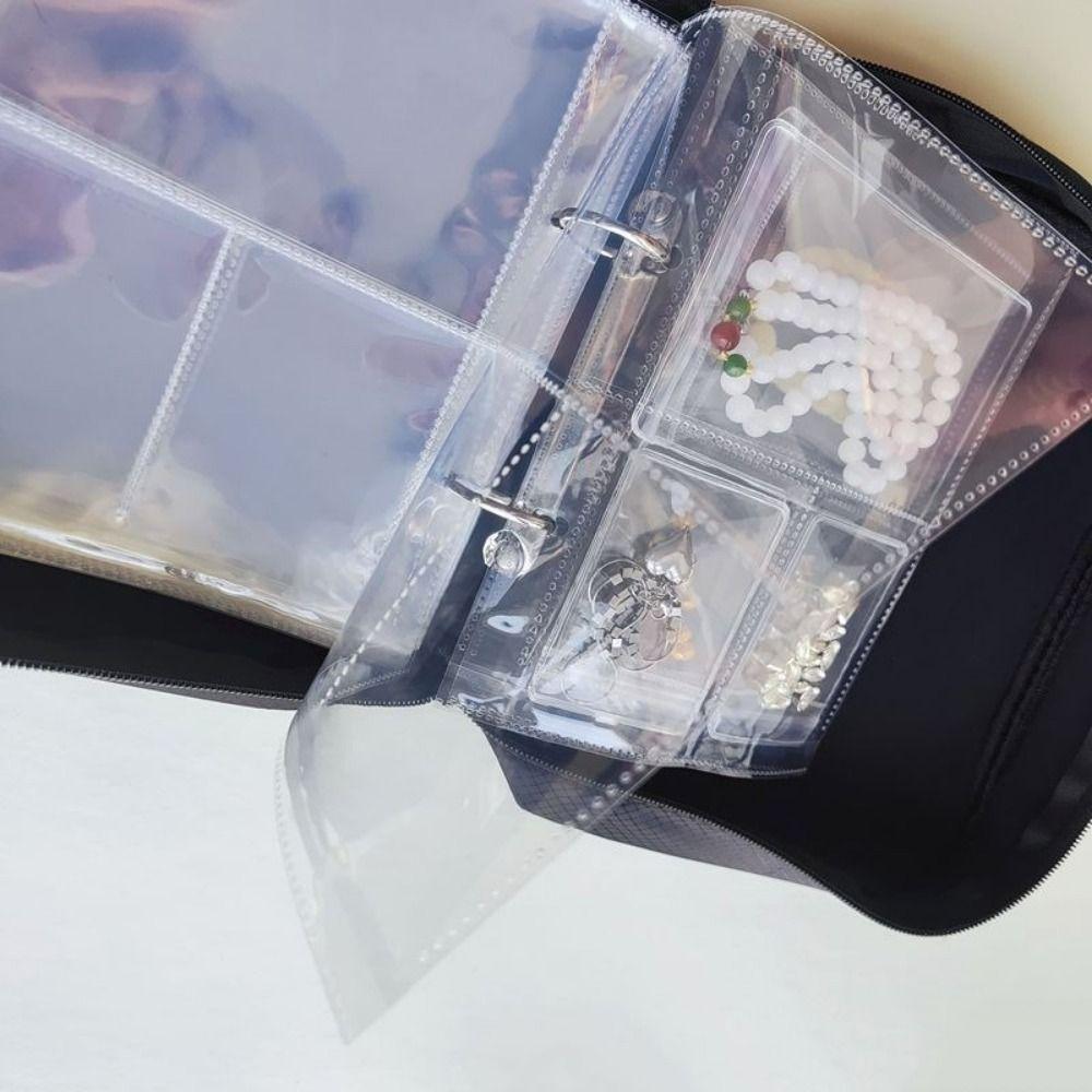 Dust-proof Jewelry Display Bag Large Capacity Earring Holder Clear PVC Jewelry Organizer  Travel