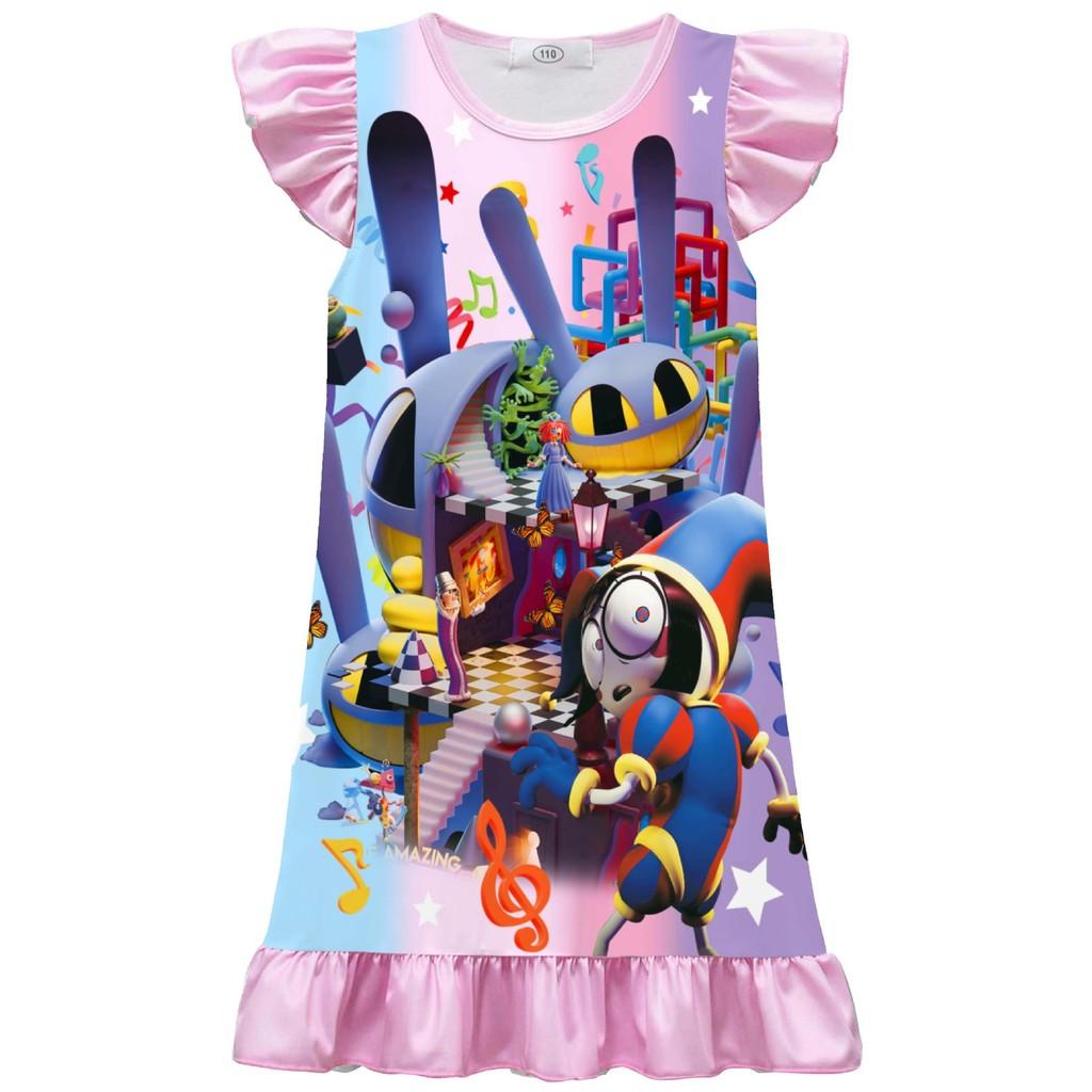 82628 Kinder Mädchen Der Erstaunliche Digitale Zirkus Zeichentrickkleid