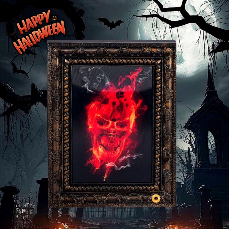 Mirror Style Halloween Hanging Decoration Plastic 23.7 x 4.4 x 30.7 cm Costume Accessory for Entryway Hallway Indoor Party Display