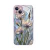 Artistic light luxury niche iris mobile phone case iPhone13 women's glass mobile phone case Apple 17pm