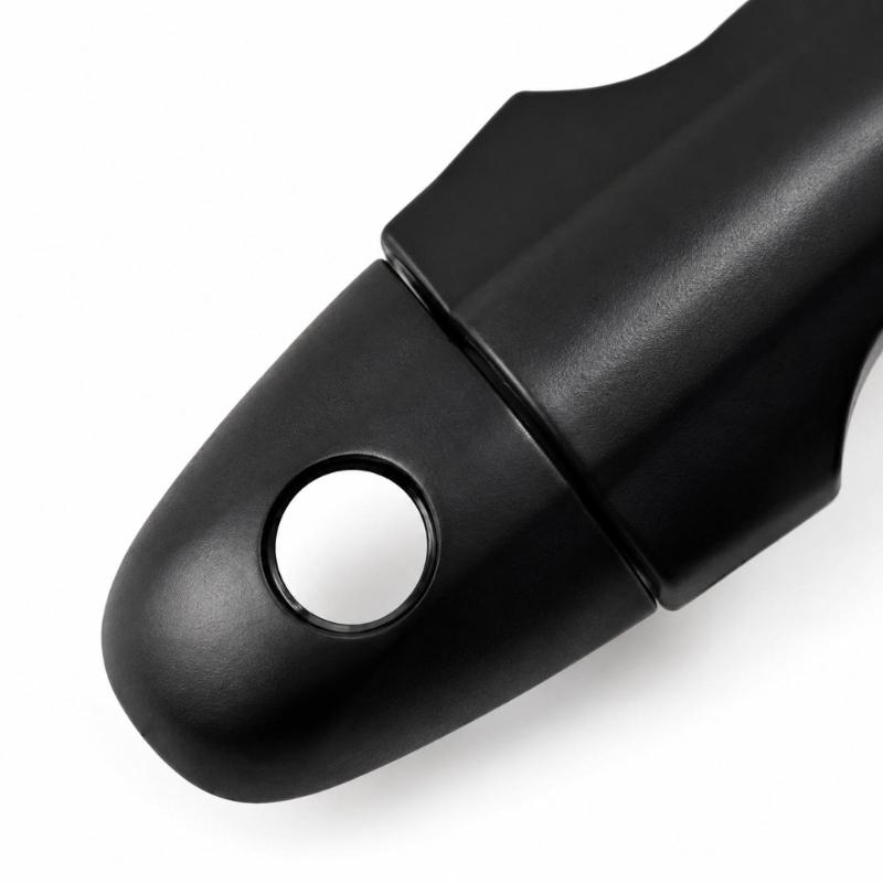 Exterior Door Handle Covers, Black Plastic Trim Set with Attached Adhesive Strips and Separate Sections for Different Handle Positions