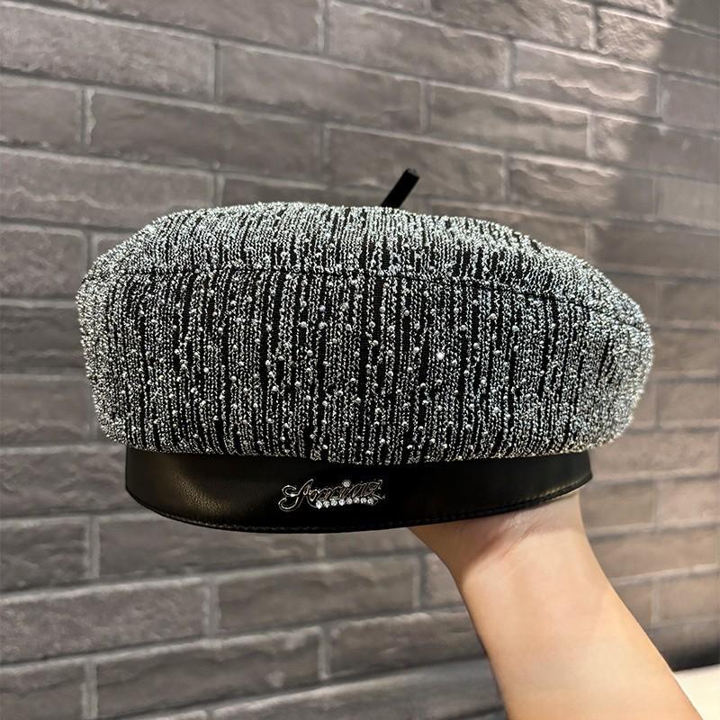 Letter Embroidered Beanie Hat For Women Spring Autumn Stylish Ol Fashion