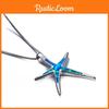 Women Ocean Fashion Starfish Bluewhitegreen Fire Opal Pendant Gifts Necklace