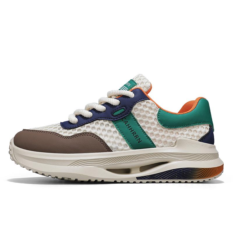 Fashion Breathable Mesh Men's Sports Shoes Korean Version Youth Casual Shoes Versatile Running Flats Comfortable Insoles Board Shoes