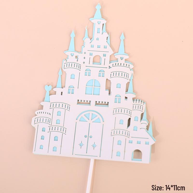 Decorazione per Torta Castello delle Fiabe con Ornamenti di Principe e Principessa