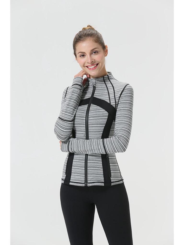 Women's Swift Speed Quick-Dry Stand Collar Sport Jacket for Yoga, Running, and Dance