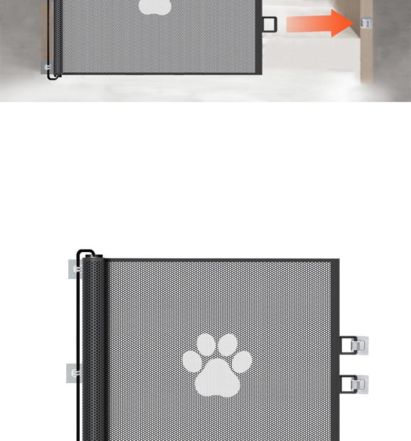 Retractable Anti-Cat Guardrail Door Bar - No-Drill Pet Barrier