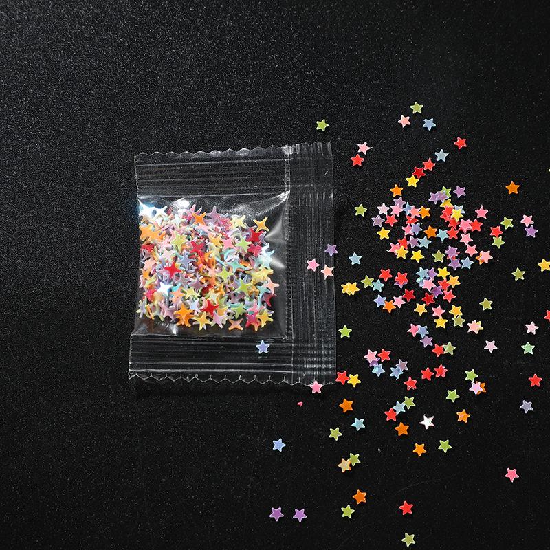 Iridescent DIY Nail Stickers: Moon, Star, Heart, Flower Sequins