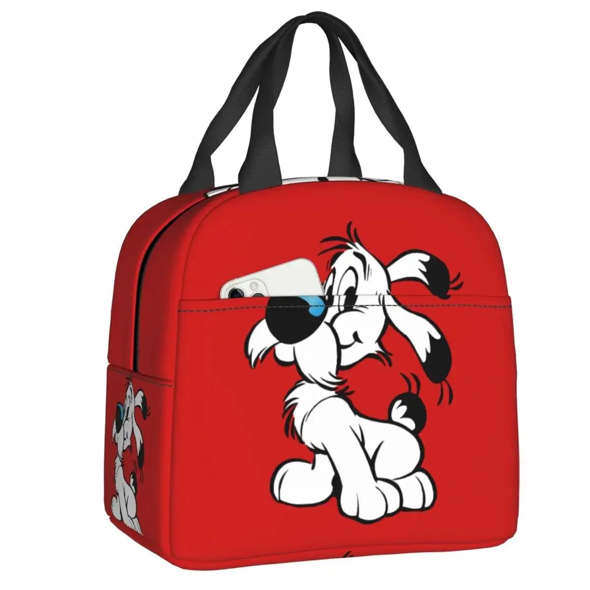 

Asterix And Obelix Lunch Box Adventure Manga Getafix Dogmatix Cooler Thermal Insulated Lunch Bag for Women Kids Food Bags 22x20x13CM фіолетовий