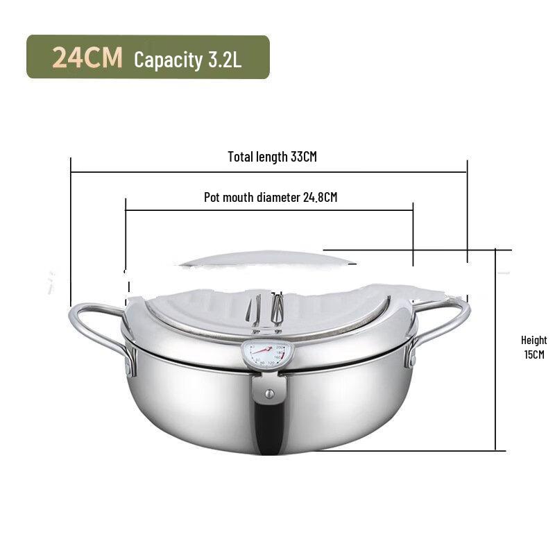 UOTUO 304 Stainless Steel Japanese Deep Fryer