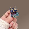 Women Brooch Enamel Colored Painting Owl Design Lapel Pin Smooth Edges Scarf Badge Clothing Bags Accessories