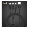 100W Transparent 3-in-1 Fast Charging Cable 6A for Android & Huawei - Braided Design