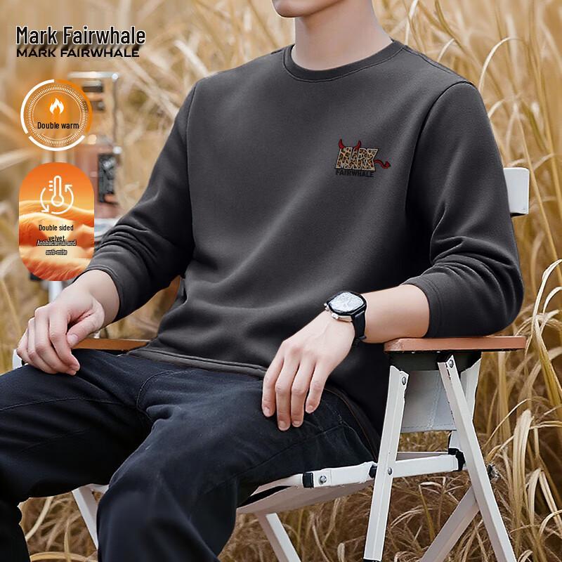Mark Fairwhale Men s Antibacterial Thermal Fleece Crewneck Base Layer M