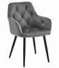 JORK Chair - Dark Gray Velvet / Black Legs X 1