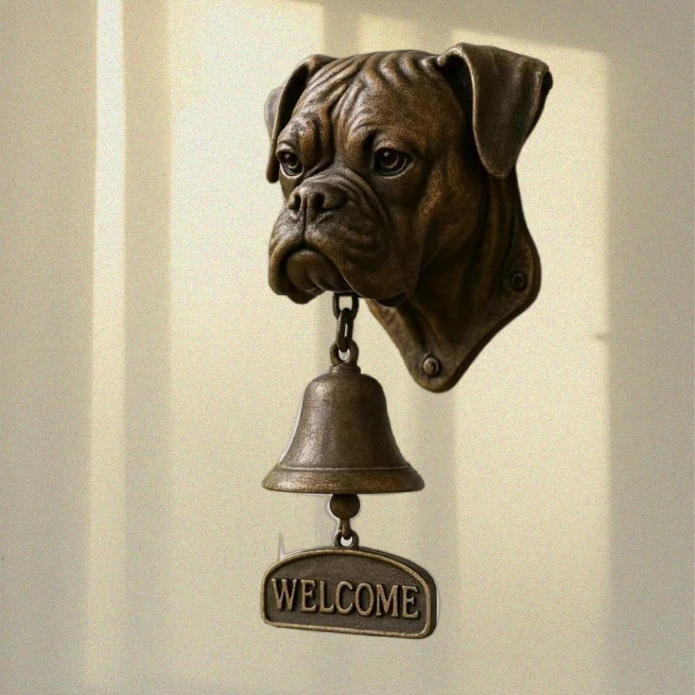 Vintage Puppy Doorbell Wall Mount Dinner Bell Farmhouse Decor Welcome Doorbell  Front Door Boxer