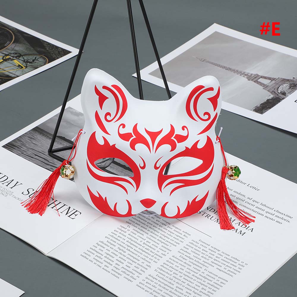 Plastic Japanese Anime Headwear Cat Mask Cosplay Mask Party Props Demon Slayer Party Mask Props